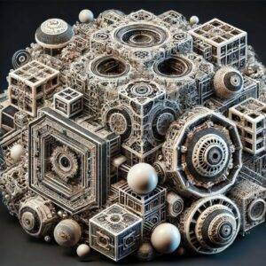 A visually stunning 3D model reconstructed using LRM-Zero, showcasing intricate geometric details and textures achieved through procedural data synthesis from the Zeroverse.