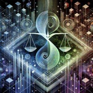 An abstract and beautiful image symbolizing the complexity and balance inherent in data science, especially within optimization algorithms. The image showcases geometric shapes and intricate patterns interwoven with lines in shades of blue, green, and purple. The composition highlights a delicate equilibrium between speed, accuracy, and consistency, all within a futuristic and technological theme that stands out against a dark background.